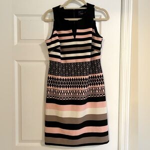 Colorful, Slightly Fitting Just Taylor Striped Dress